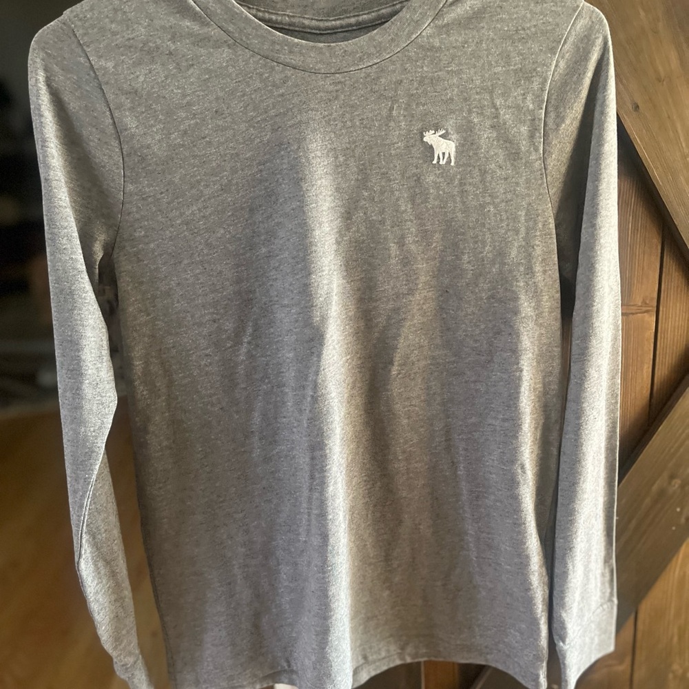 Gray Long Sleeve Kids Shirt
